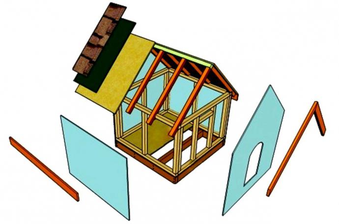 дерев'яний будиночок для дітей креслення