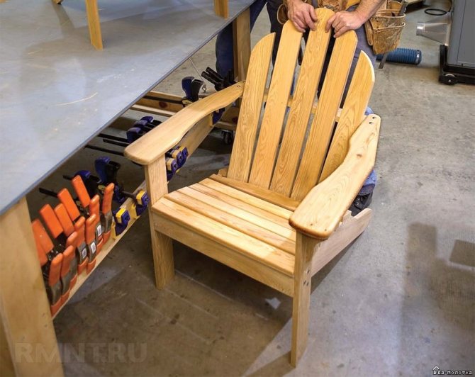 Як зробити стілець або крісло з дерева: адірондак своїми руками