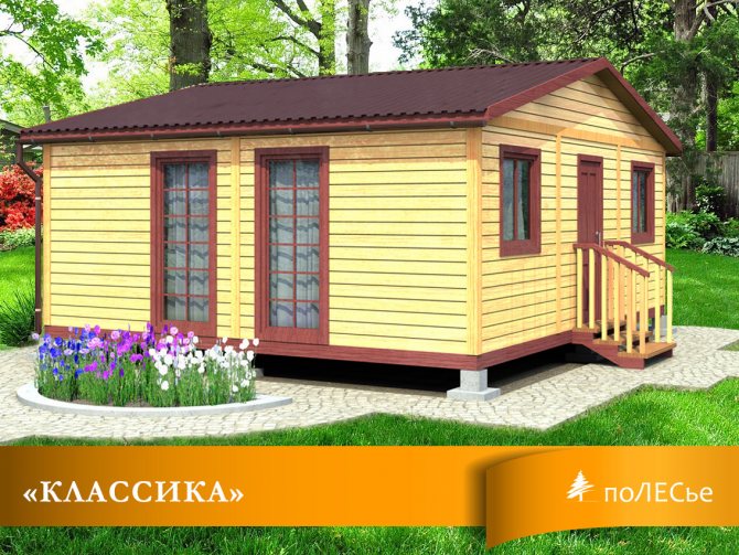 Класика. Одноповерхові каркасно-щитові будинки.
