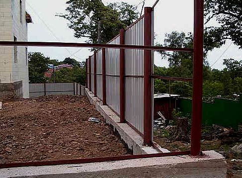 стрічковий фундамент для паркану