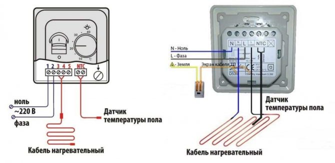 Підключення теплої підлоги до терморегулятора