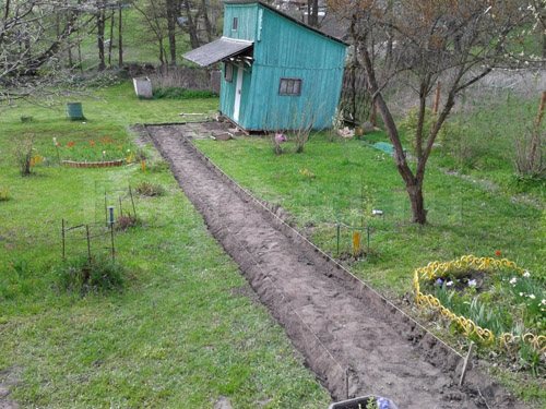 Траншея під доріжку