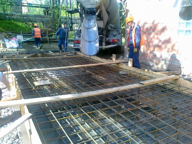 Заливка бетону стрічкового фундаменту