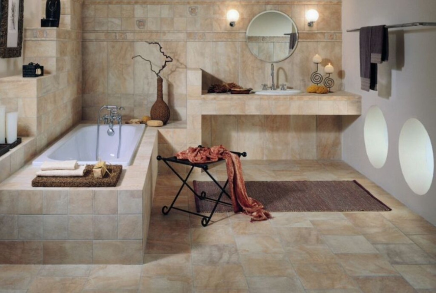 Ванна з кераміки у ванній кімнаті