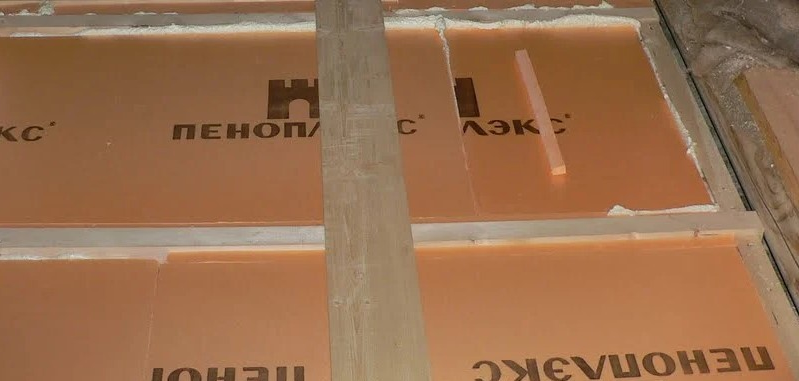 Утеплення по балках піноплексом