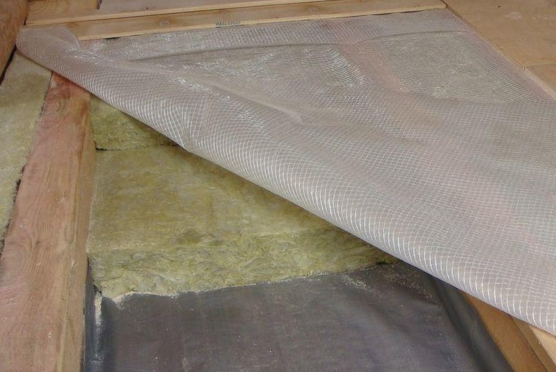 Утеплення підлоги першого поверху по балках